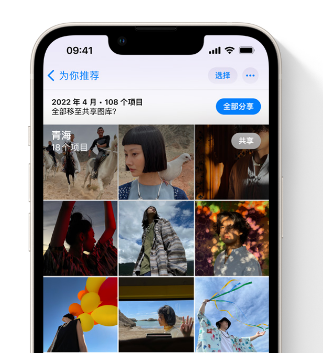 普格苹果维修网点分享在 iPhone 上使用共享图库 